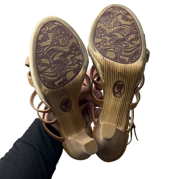 Sofft Leather 3” Heeled Sandals Women’s Size 8M Brown Open Toe Comfort Strappy - Picture 6 of 8